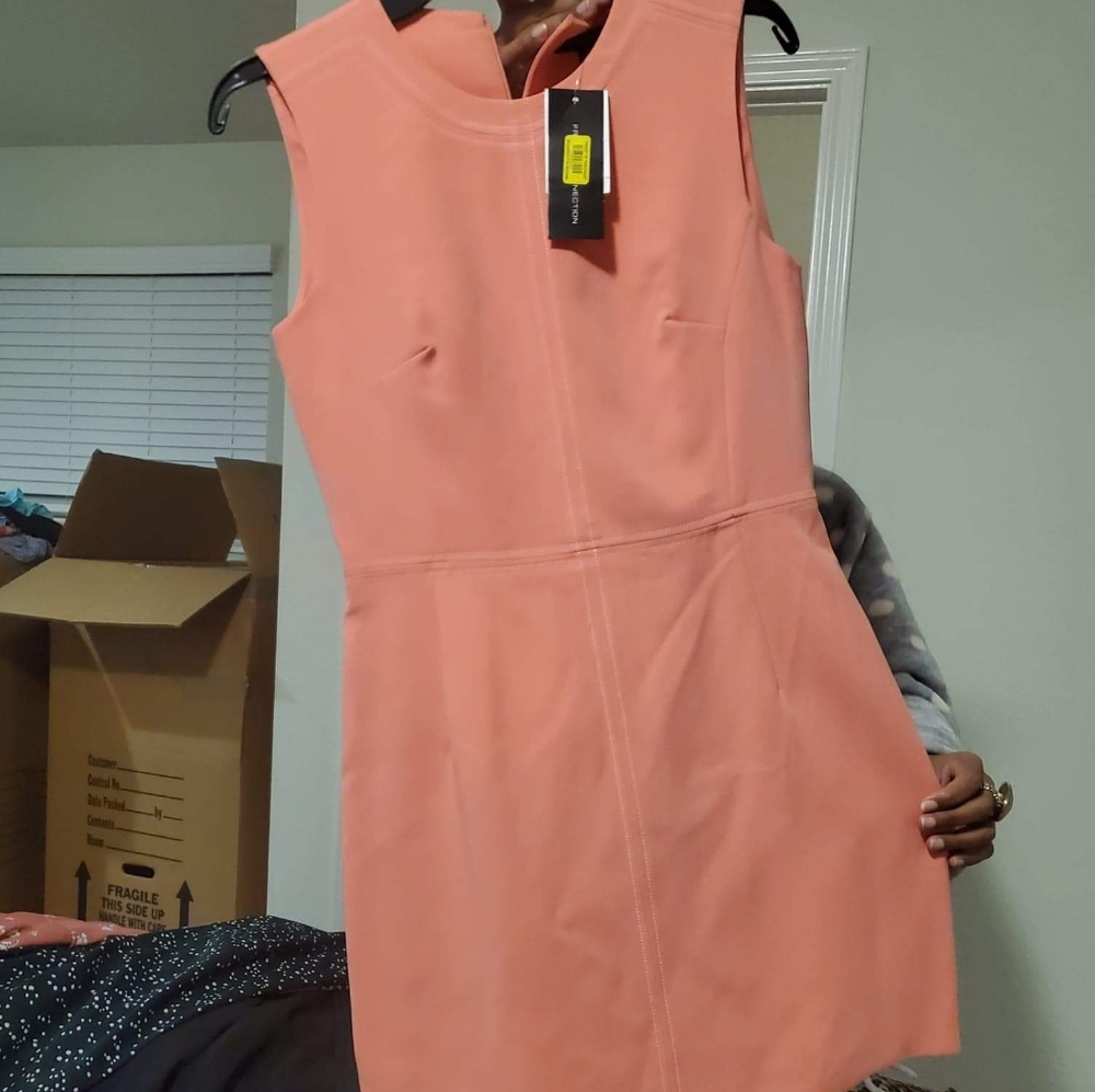 French connection peach dress
